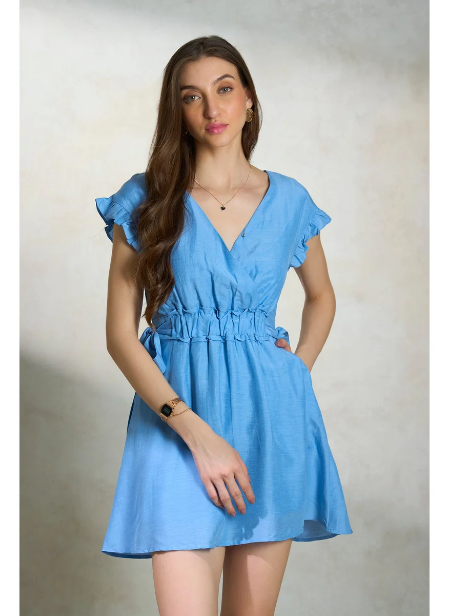 فيرجيو Ruffled Mini Dress