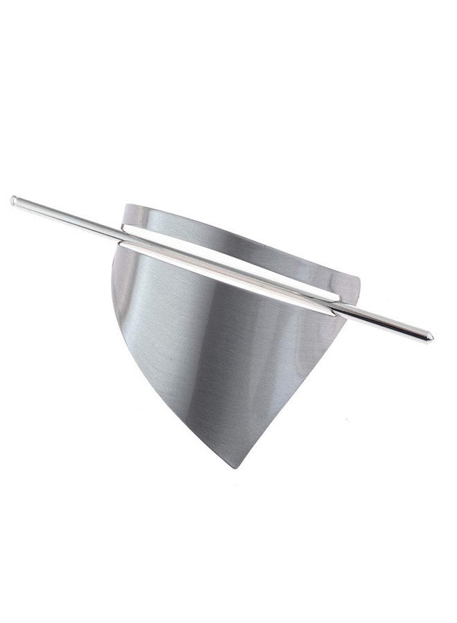 Fodattm Women Lady Irregular Triangle Alloy Hair Cuff Hair Stick Hairpin Minimalist Hair Clip Metal Bun Holder Vintage Bun Cage (Silver) - Image 1