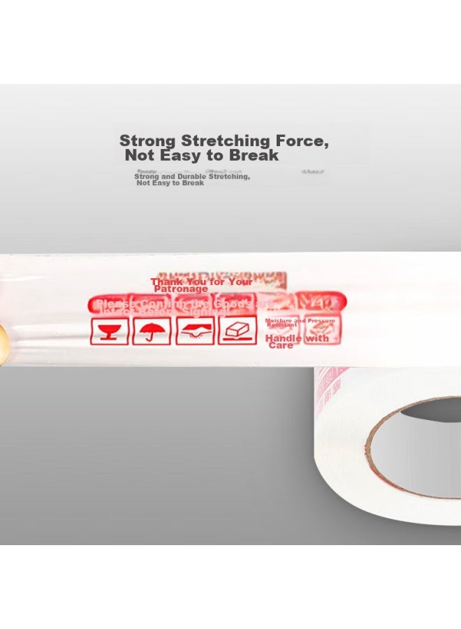تانجو Tango Express شريط التغليف، ملصق تحذير الشحن، شريط ختم الصناديق، 42mm*100m*5 Rolls Logistics Park، محطة الطرود السريعة للتغليف، الشحن السريع، متعدد الأغراض، اللون الأحمر والأبيض - Image 2