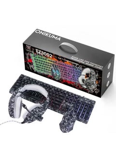 onikuma Onikuma 3-in-1 Gaming Combo Wired Keyboard And Mouse With Headphone  - Image 3