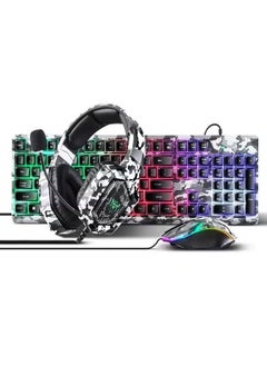 onikuma Onikuma 3-in-1 Gaming Combo Wired Keyboard And Mouse With Headphone  - Image 4