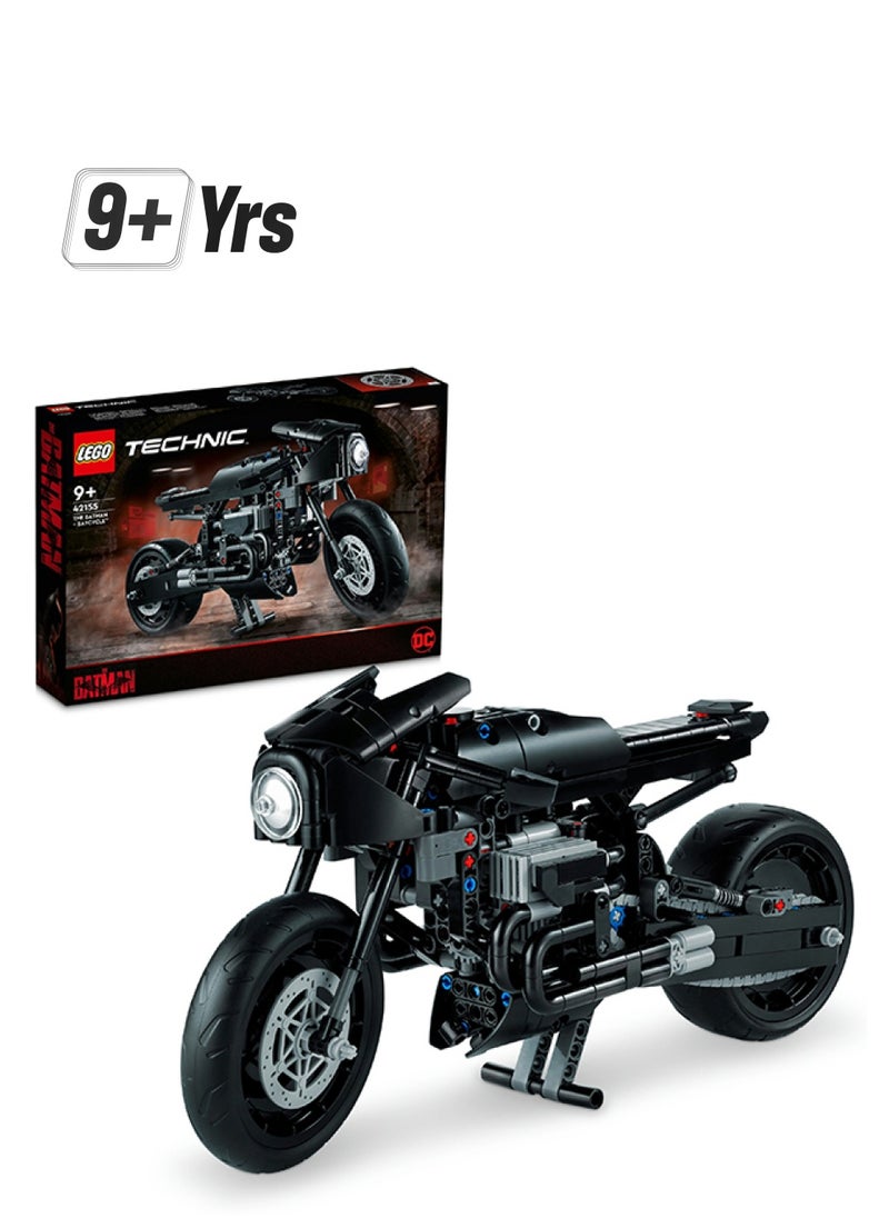LEGO - LEGO Technic BATCYCLE #42155 Batman toy set for kids ages 9+; You can build a model replica of Batman's motorcycle;  Gift for children (641 pieces) - Image 1
