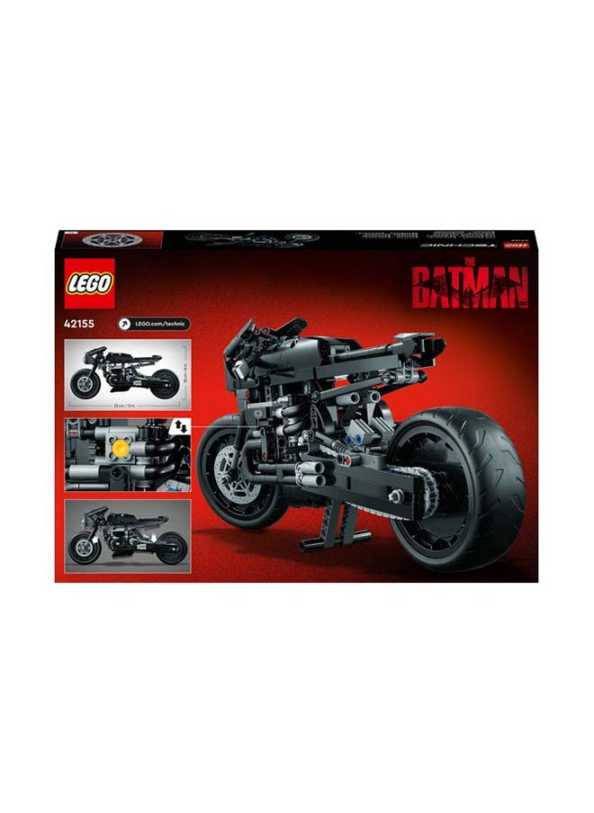 LEGO - LEGO Technic BATCYCLE #42155 Batman toy set for kids ages 9+; You can build a model replica of Batman's motorcycle;  Gift for children (641 pieces) - Image 1
