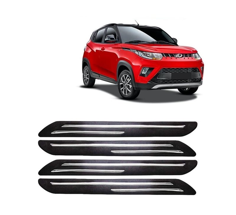 Car Bumper Guard for Mahindra KUV 100 (2016 - Onwards) - (Chrome Strip)