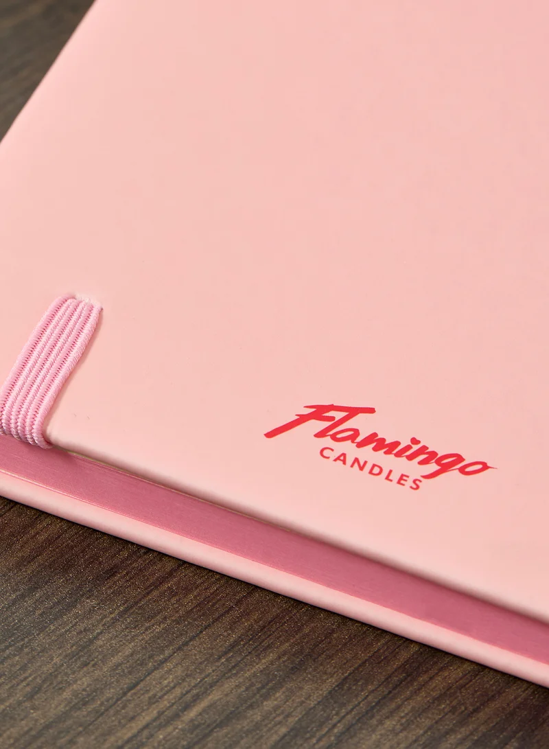 Flamingo Candles Pink Printed Notebook Dog Mum