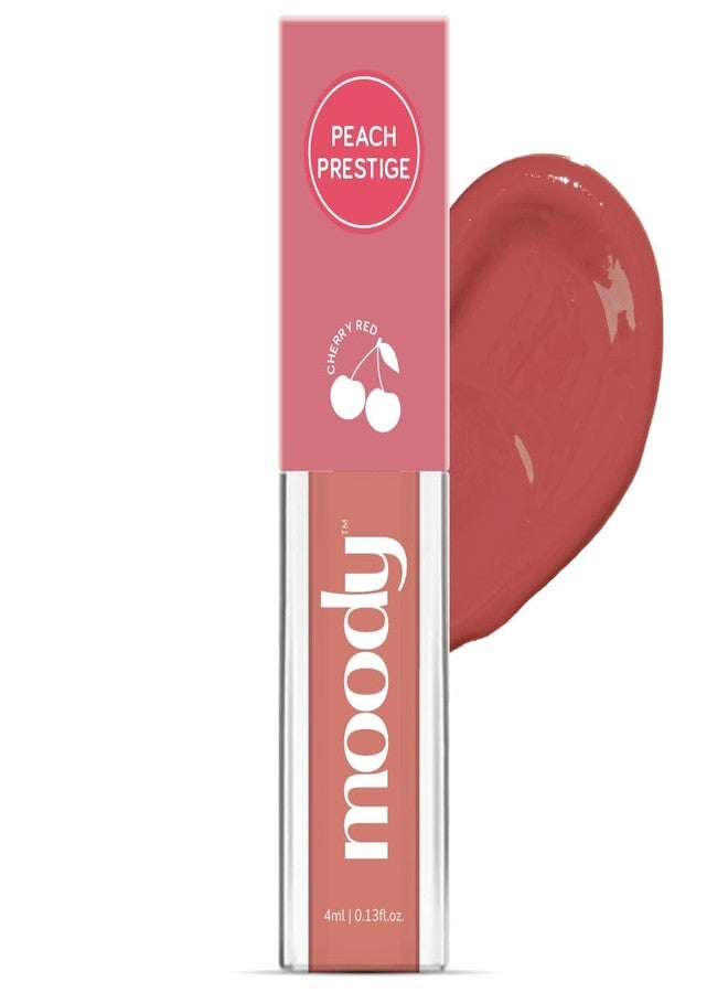 Moody Drip Matte Liquid Lipstick - Peach Prestige, with Jojoba Seed Oil & Vitamin E | Transferproof, Long Lasting & Vibrant Lip Colors That Last Upto 12 Hours | Paraben Free Lip Tint, 4ml - Image 1