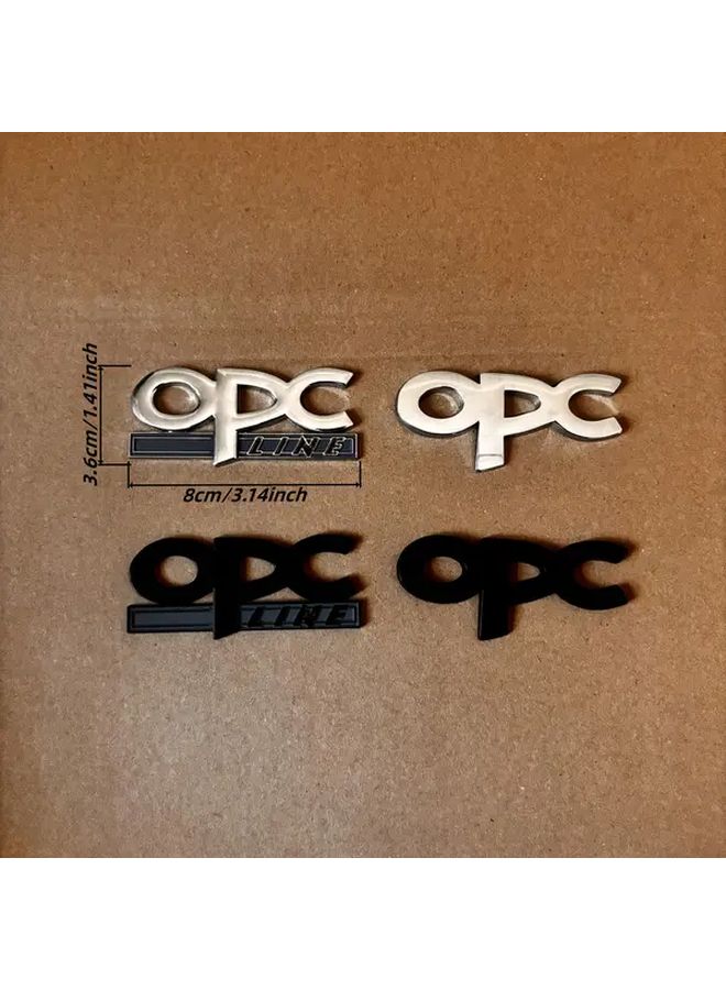Black OPC Logo Screw Style Car Front Grille Badge Emblem Replacement Accessory - Image 2