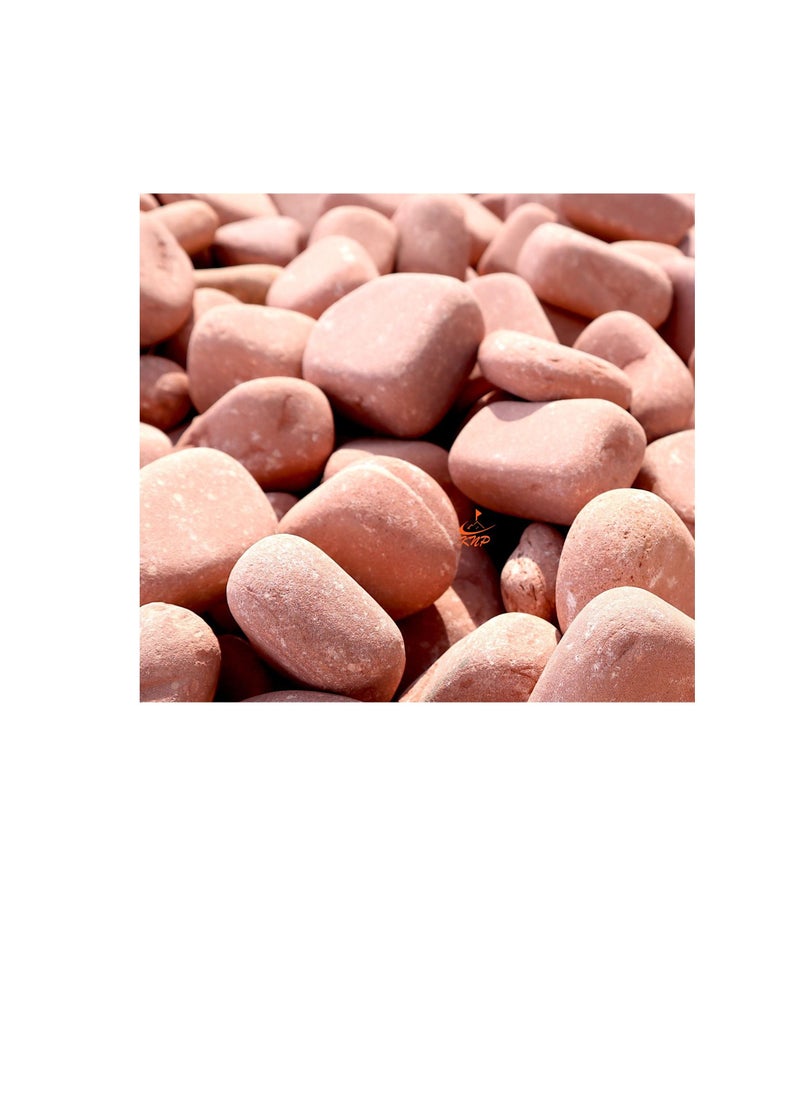 KNP - Tumbled Red River Stone Natural Garden Material 5-8cm 5kg - Image 1