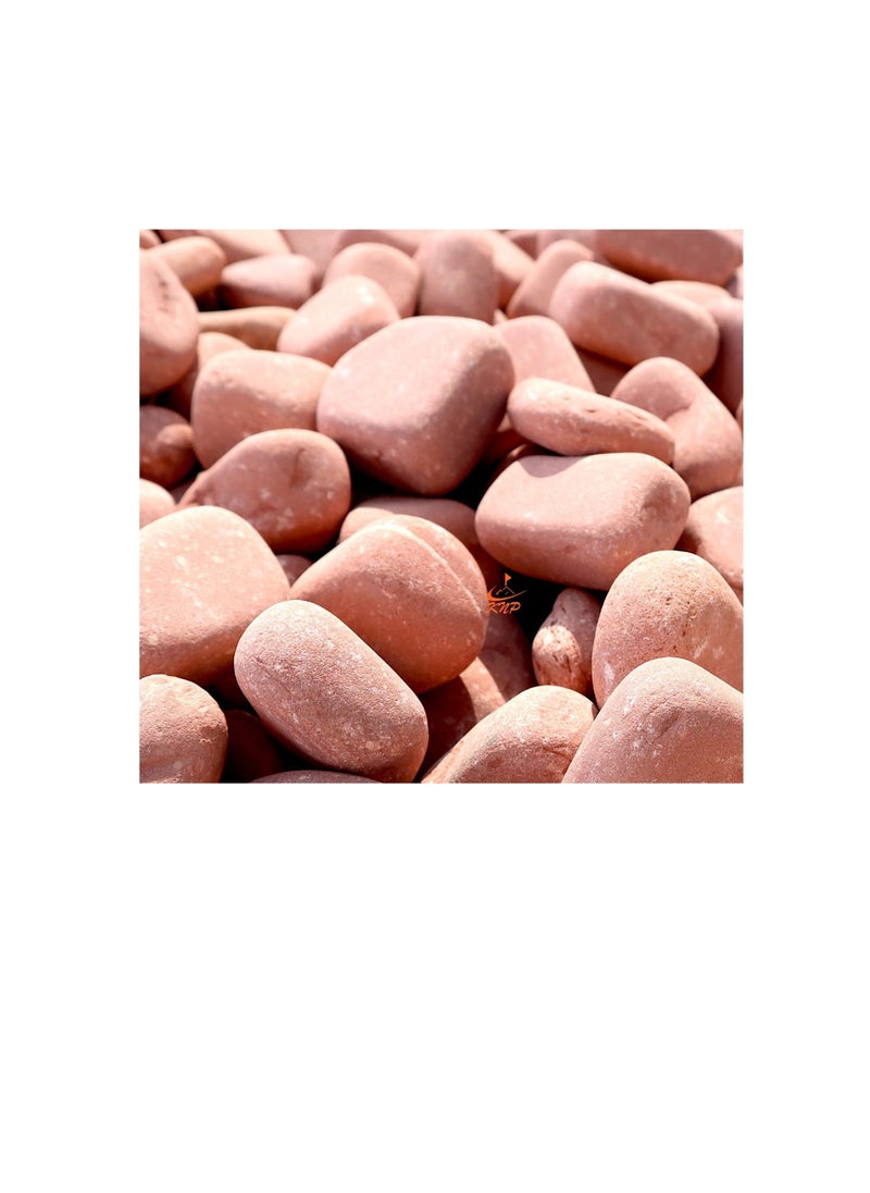 KNP - Tumbled Red River Stone Natural Garden Material 5-8cm 5kg - Image 1