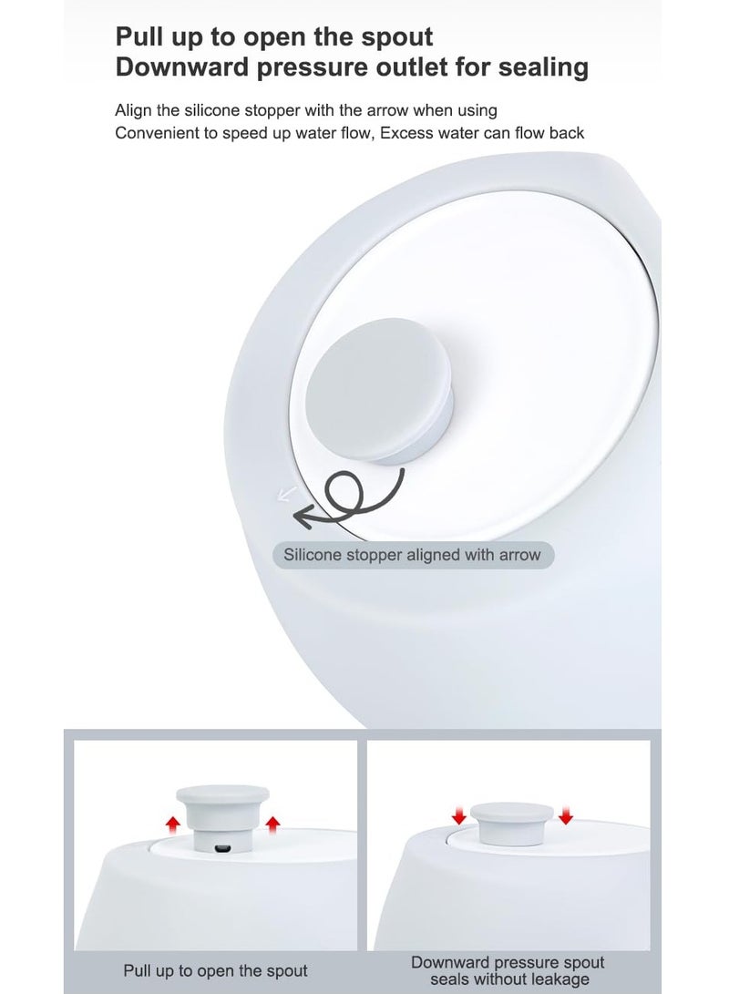 Portable Silicone Dog Water Bottle, 19oz/550ml Travel Dog Water Bottle, Lightweight & Foldable Dog Water Bottle, Leak Proof Dog Water Bottle with Dispenser for Outdoor Walking, Hiking, Travel - Image 5