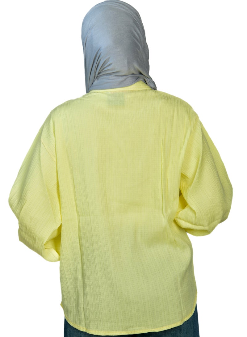 oversize women shirt -color yellow  - Image 3