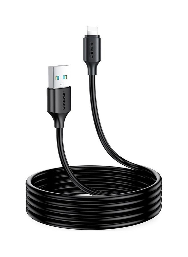 جوي روم كابل USB إلى لايتنينج للشحن السريع ومزامنة البيانات بقوة 2.4 أمبير لجهاز آيفون وآي باد بطول 1 متر أسود - Image 2