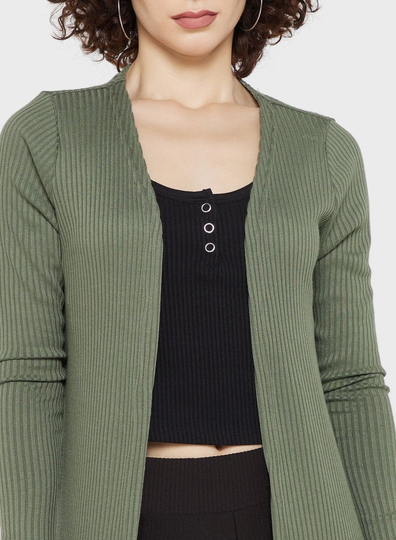 NEW LOOK Puff Sleeve Front Open Cardigan - Image 3