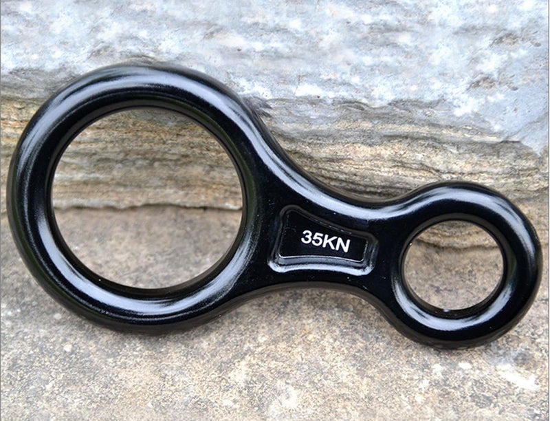 CdyBox 35KN Super 8 Belay Device Titan Figure 8 Descender for Climbing Rigging Plate Downhill Heavy Duty Equipment - Image 2