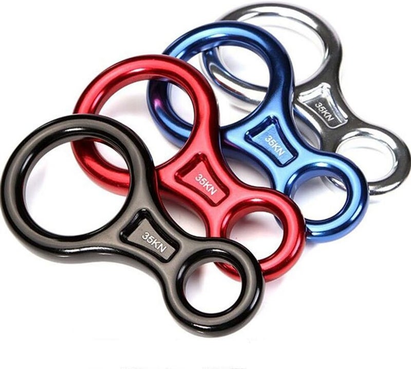 CdyBox 35KN Super 8 Belay Device Titan Figure 8 Descender for Climbing Rigging Plate Downhill Heavy Duty Equipment - Image 1