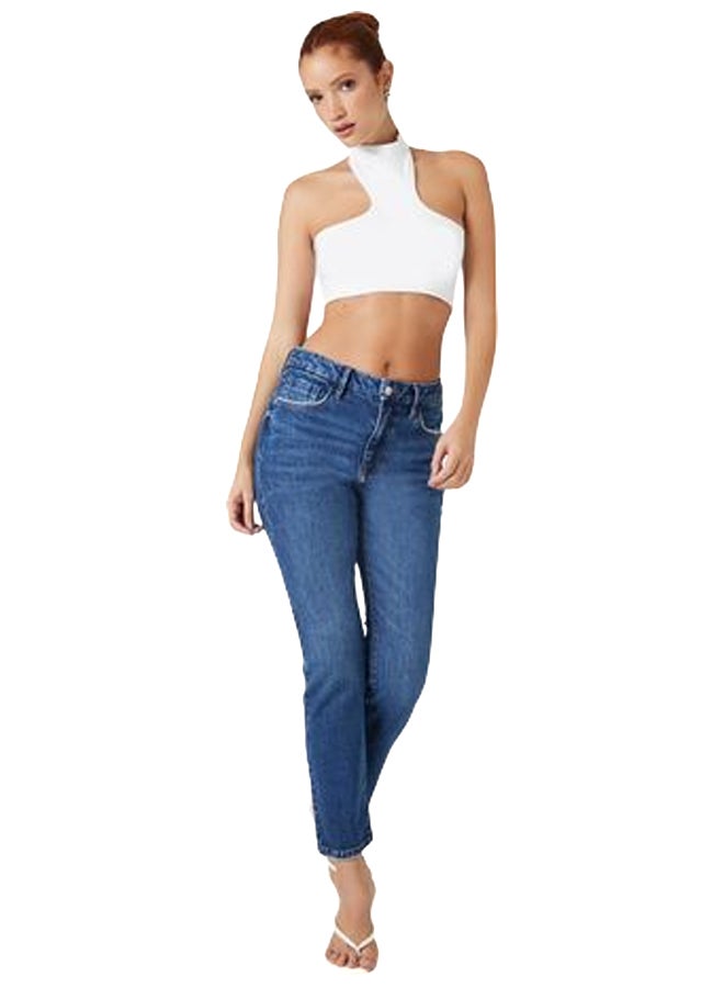 FOREVER 21 High-Rise Straight Jeans  - Image 1