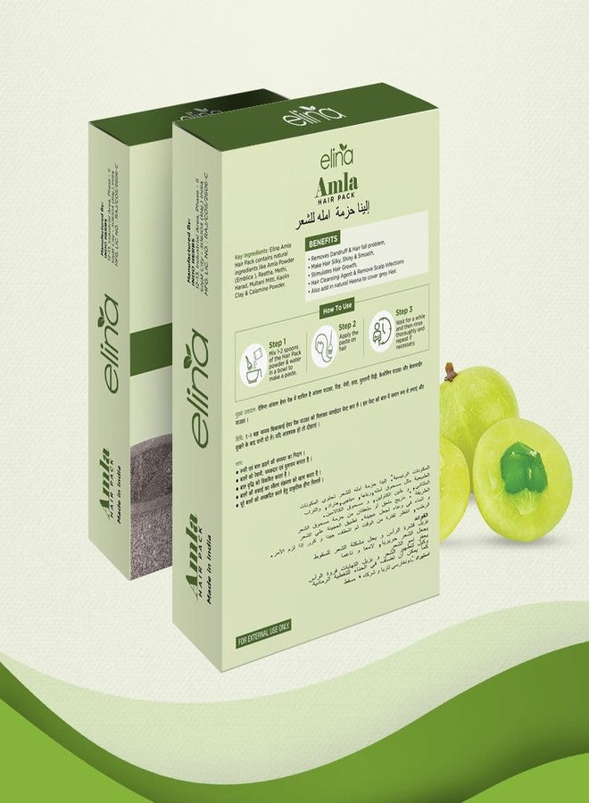 Elina Amla Hair Growth Powder | Dried Indian Gooseberry for Black Hair |Natural Amala Hair Pack | Hair Care with Pure Herbal Hair Mask for Frizz Control 200 Gm (100gx2) - Image 2