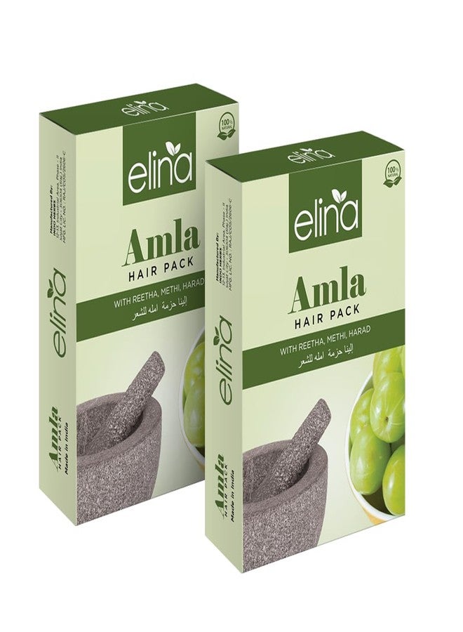 Elina Amla Hair Growth Powder | Dried Indian Gooseberry for Black Hair |Natural Amala Hair Pack | Hair Care with Pure Herbal Hair Mask for Frizz Control 200 Gm (100gx2) - Image 1
