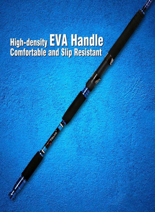 Fiblink Fishing Jigging Rod Carbon Fiber Casting & Spinning Rod 2 Piece Twin-Tip Fishing Rod (6' 50-80lbs) - Image 4