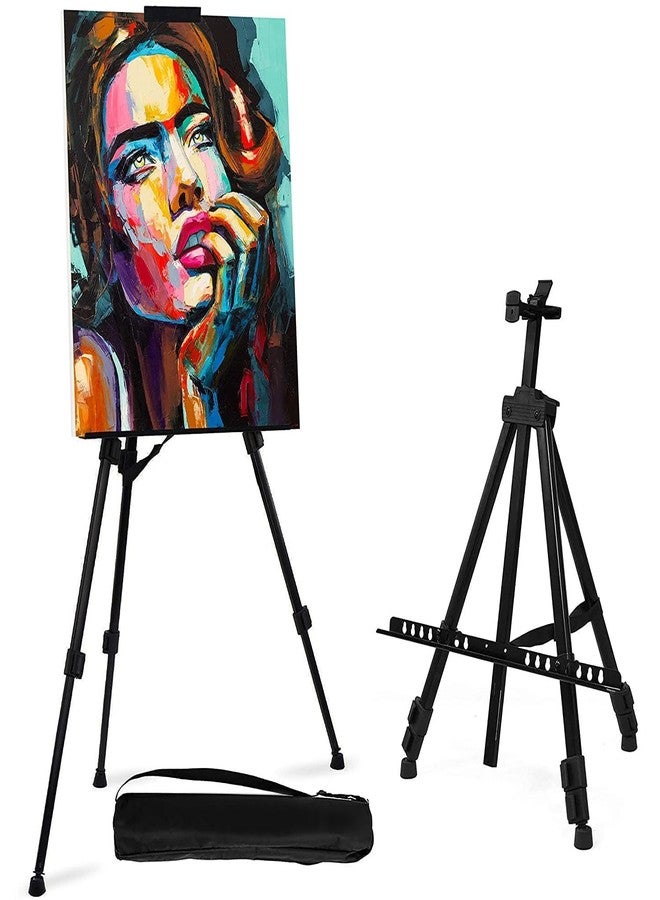 Brille Bee Portable Lightweight Metal Tripod Easel Stand, Adjustable Height up to 5FT, for Artists, Painting, Display, Advertisement, Holds Canvas up to 1 kg - Image 1