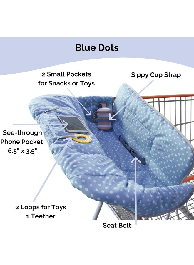 suessie Suessie Shopping Trolley Cover for Baby or Toddler - 2-in-1 Highchair Cover - Compact Universal Fit - Modern Unisex Design for Boy or Girl - Includes Carry Bag - Machine Washable - Image 3