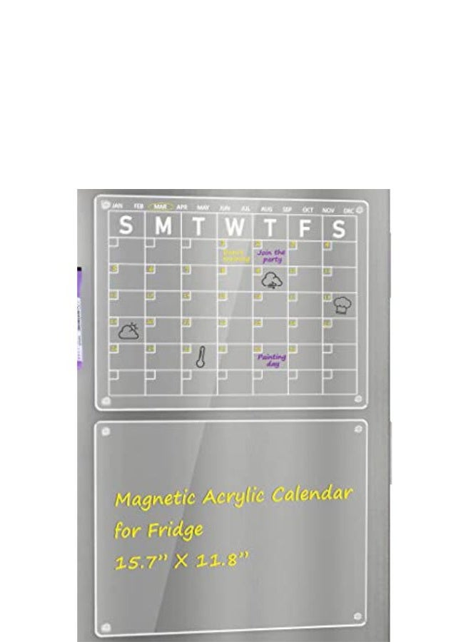 Generic High-Quality Reusable Planner Whiteboard Acrylic Magnetic Dry Erase Board for Refrigerator  - Image 1