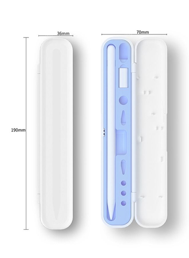 Capacitor Pen Storage Box for Apple Pencil 1/2 Generation, Apple Pencil Case, Simple Stylish Multi-Capacity Pencil Cover (Blue)  - Image 4