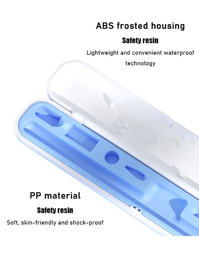 Capacitor Pen Storage Box for Apple Pencil 1/2 Generation, Apple Pencil Case, Simple Stylish Multi-Capacity Pencil Cover (Blue)  - Image 3