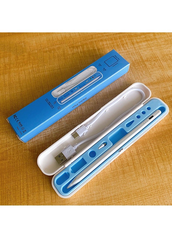 Capacitor Pen Storage Box for Apple Pencil 1/2 Generation, Apple Pencil Case, Simple Stylish Multi-Capacity Pencil Cover (Blue)  - Image 5