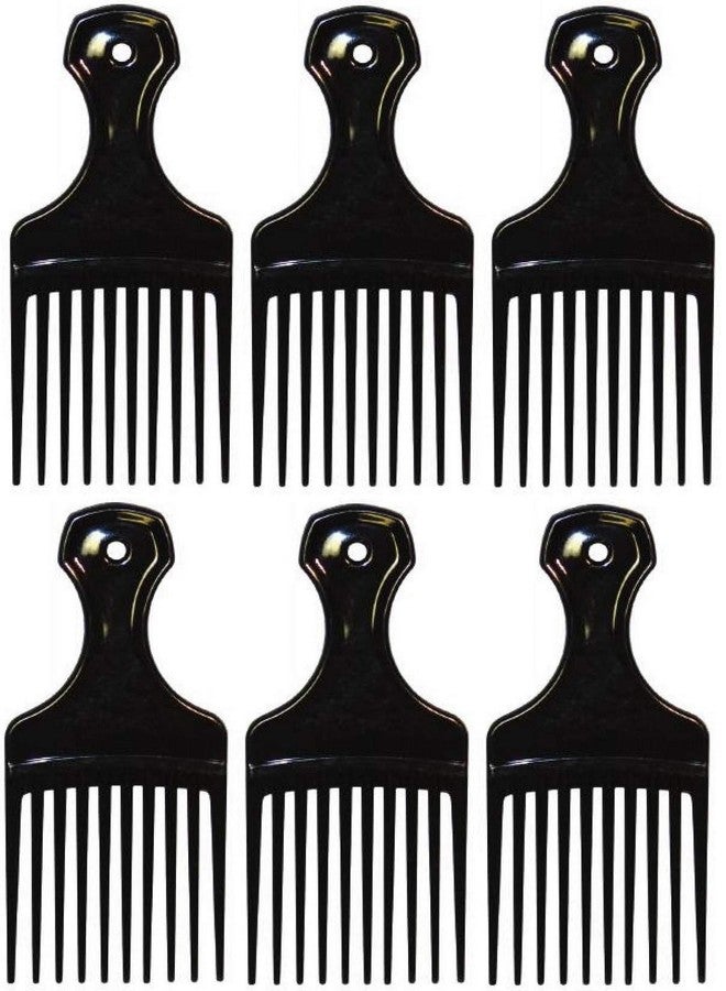 كومفرت أكسيس مشط صغير مريح من البلاستيك لرفع الشعر (عبوة من 6 قطع) أسود - Image 1