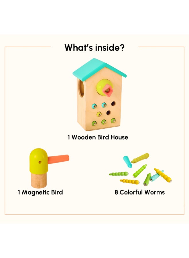 Curious Cub Magnetic Bird Feeder   With Worms And Mother Bird Feeder - Image 3
