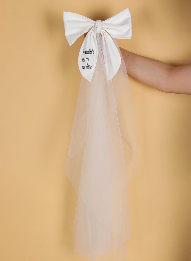 ASVP Shop Bow & Veil With Clip - Perfect For Concert Tour Outfit & Bachelorette Party (Marry Me Either) - Image 2