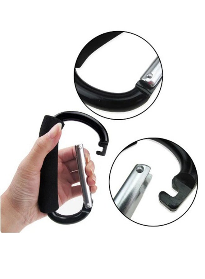 2PCS Shopping Bag Holder Handle Carrier Tool Multi Purpose Snap Hook Stroller Hook Set Organizer Accessories with Soft Foam Grip for Hanging - Image 3