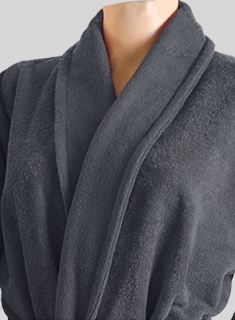 Banotex Bath robe 100% soft cotton with a pocket and a distinctive waist belt in a multi-size elegant design  - Image 2