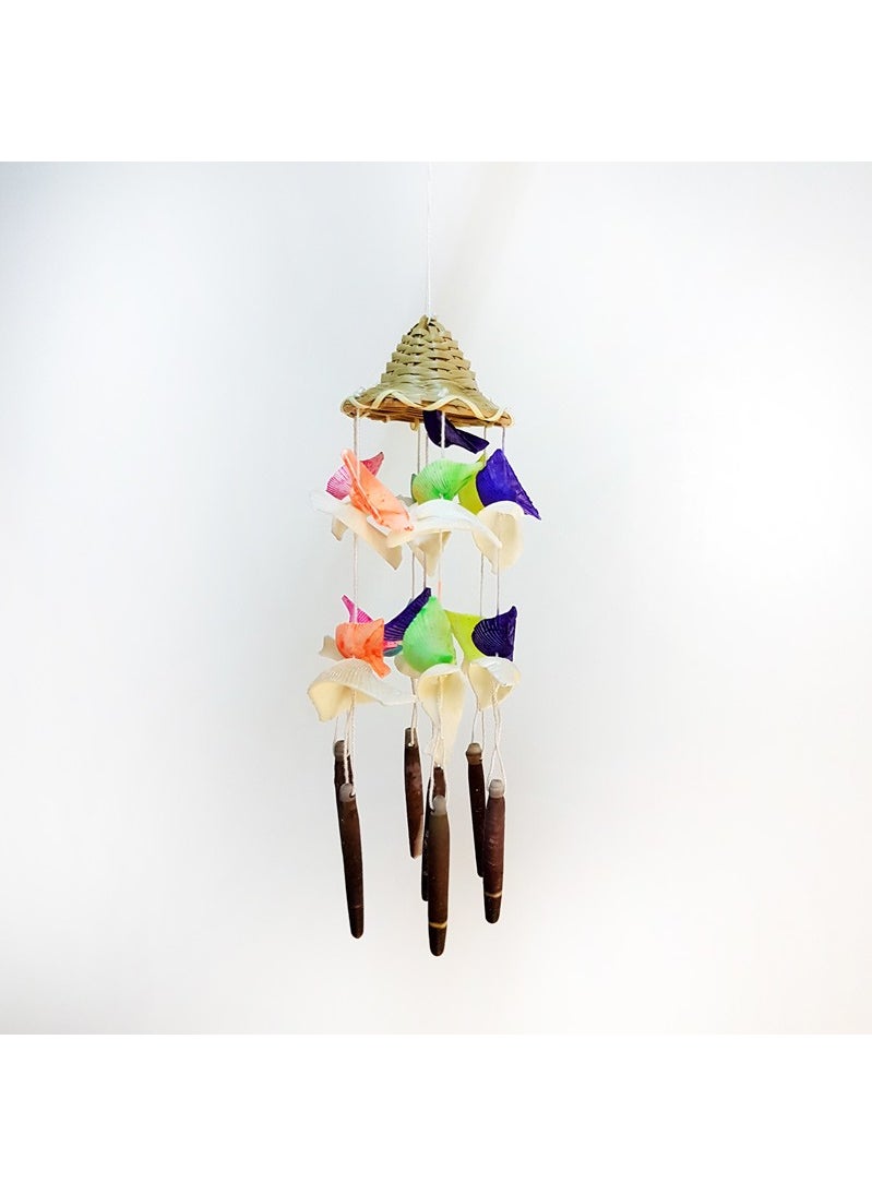 evinizdeki okyanus esintisi turkuaz hediyelik Wind Chime with Hat-Mini 