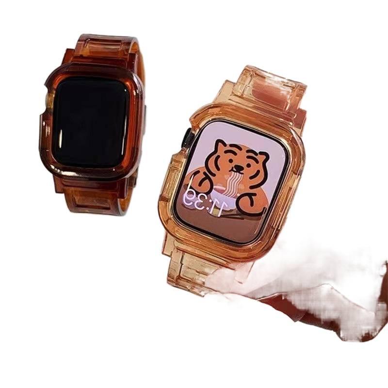 AD سوار ساعة ذكية متوافق مع Apple Watch / SE بملاءمة قابلة للتعديل وحزام بديل للاستخدام اليومي باللون أسود قابل للتعديل باللون الأسود - Image 2