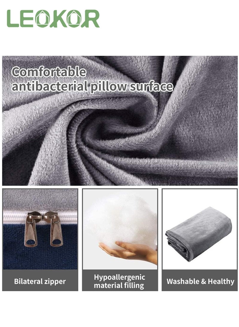 LEOKOR Maternity Pillow, U Shaped Pregnancy Pillow Crystal Velvet with Removable Cover Full Body Pillow Support for Back, Hips, Legs, Belly  - Image 5