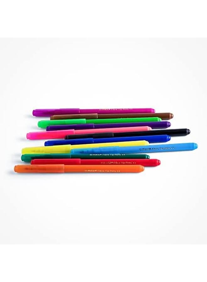 Maxi Washable Felt Tip Pens In A Wallet 12 Colors  - Image 2