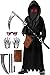 Oskiner Grim Reaper Costume for Kids Scary Halloween Costume for Boys with Glowing Red EyesScytheNotebookGloves L - Image 3