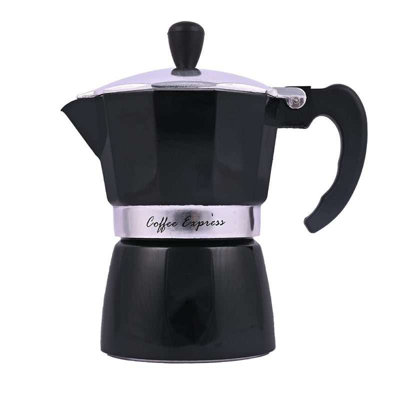 3D CREATIONS Aluminium Espresso Stove Percolator Polished Cups (Black, 3 Cups) - Image 3