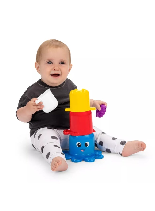 Baby Einstein Ocean Explorers Opuss Stack & Stream Sensory Stacking Cups (5 Pieces) - Image 3