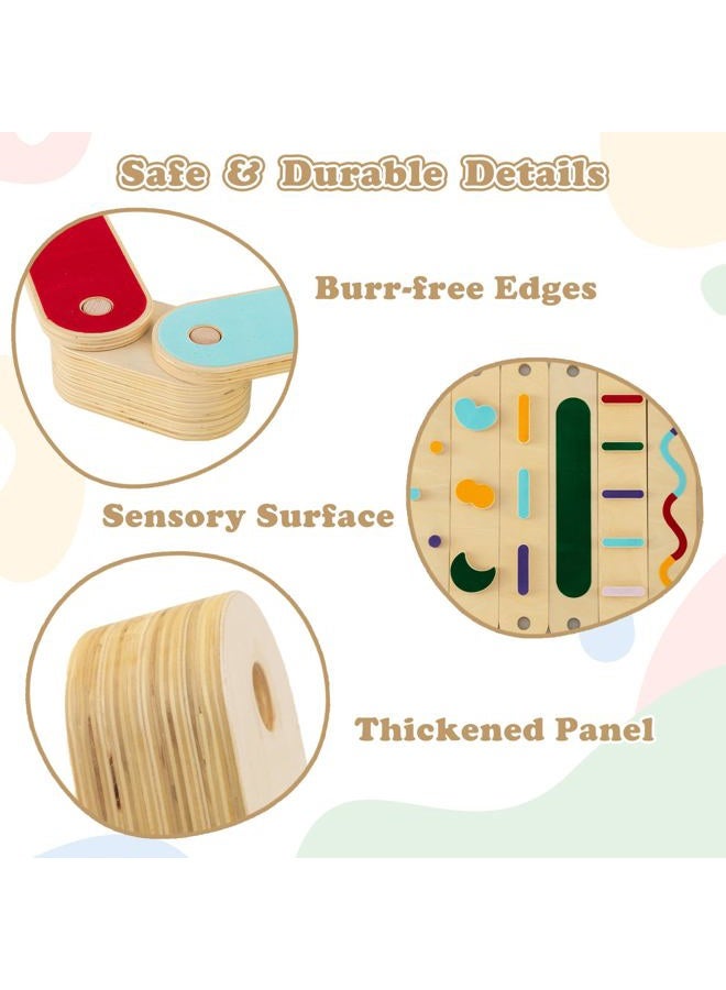 INFANS Wooden Balance Beam Stepping Stones for Kids, Double-Sided Montessori 12 Piece Obstacle Felt Course Gymnastics Toy Furniture for Toddler Indoor Outdoor, Build Coordination Gross Motor Skills - Image 5