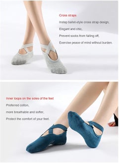 4 Pairs Girls Yoga Socks Strap Non-slip Yoga Socks for Women,Unisex Yoga Special Slipper Socks Ballet Dance Socks Anti-Skid Socks Multi - pzsku/Z2A10D0CDE21869C250FAZ/45/_/1734263756/9134175a-349d-4898-a9e5-7b08d1599cec