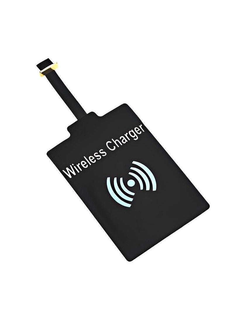 Generic - UNIVERSAL MICRO USB QI Wireless Charger Receiver Black, Universal Qi Wireless Charger Receiver Module for Android Micro USB Narrow Interface Up Phones - Image 1