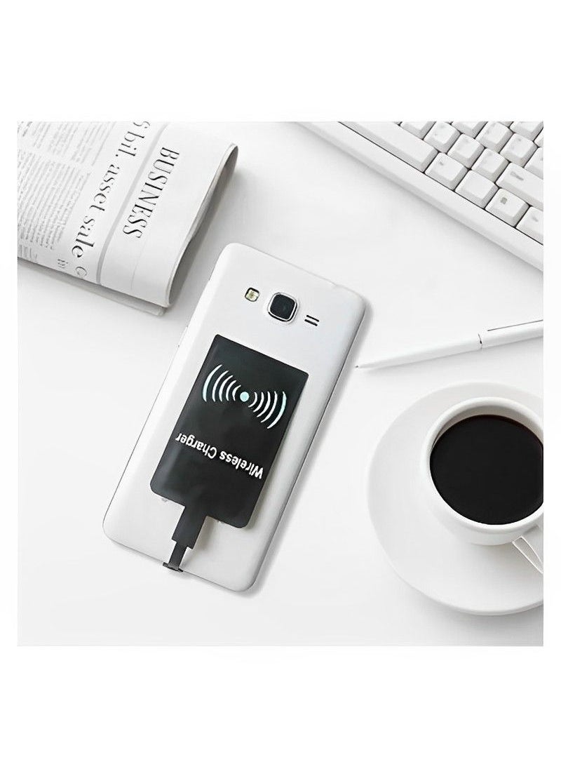 Generic - UNIVERSAL MICRO USB QI Wireless Charger Receiver Black, Universal Qi Wireless Charger Receiver Module for Android Micro USB Narrow Interface Up Phones - Image 1