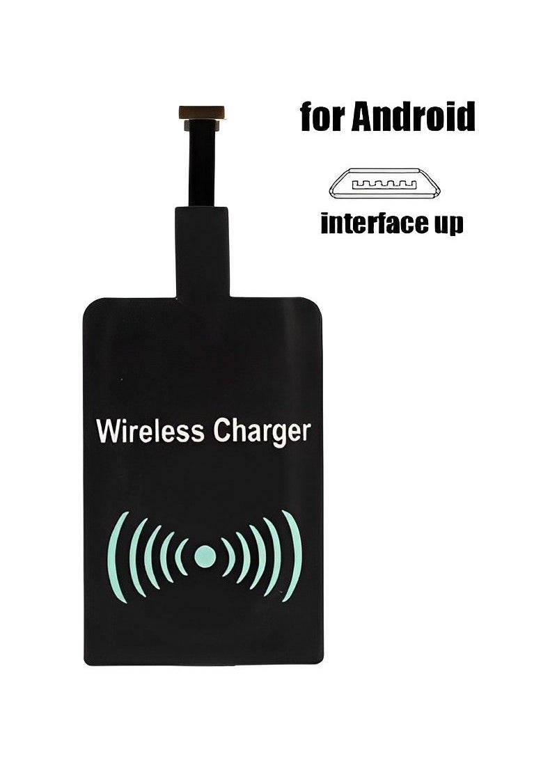 Generic - UNIVERSAL MICRO USB QI Wireless Charger Receiver Black, Universal Qi Wireless Charger Receiver Module for Android Micro USB Narrow Interface Up Phones - Image 1