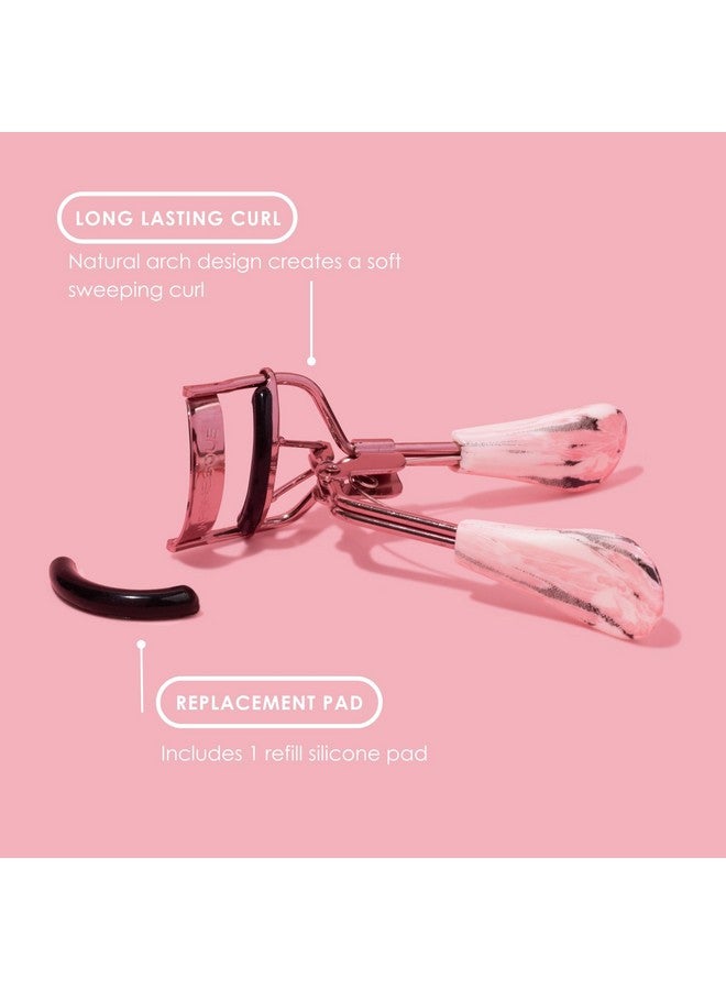 جابونيسك أداة تجعيد الرموش JAPONESQUE Comfort Grip للرموش الطبيعية والاصطناعية، عيون مستديرة الشكل، تتضمن وسادة إعادة تعبئة واحدة، تحافظ على التجعيد لمدة تصل إلى 8 ساعات - Image 3