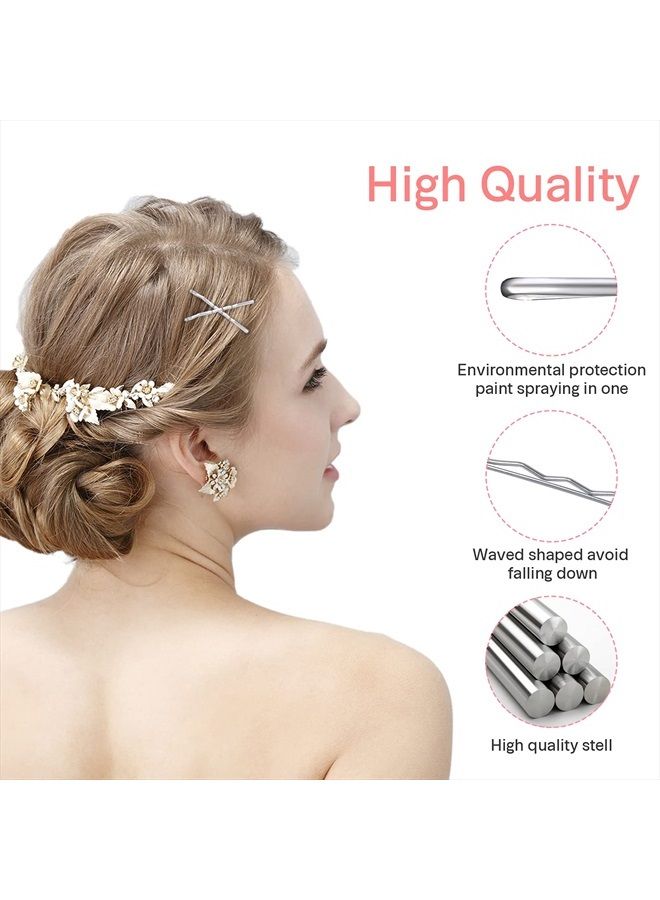 MORGLES Silver Bobby Pins, 120Pcs 2Inch Bobby Pins for Gray Hair with Box Hair Pins for Women, Silver - Image 4