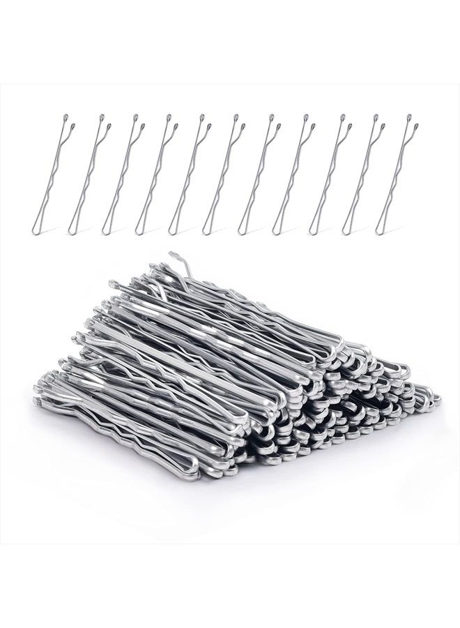MORGLES Silver Bobby Pins, 120Pcs 2Inch Bobby Pins for Gray Hair with Box Hair Pins for Women, Silver - Image 1