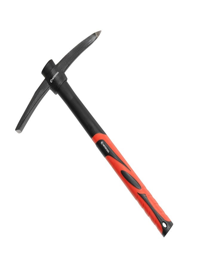 INTERTOOL Small Pick Mattock - 1.5 lb Forged Steel Weeding Hoe - Pick Axe 15-Inch with Anti-Slip Fiberglass Handle - Heavy-Duty Garden Tool for Digging & Camping HT08-0303 - Image 5